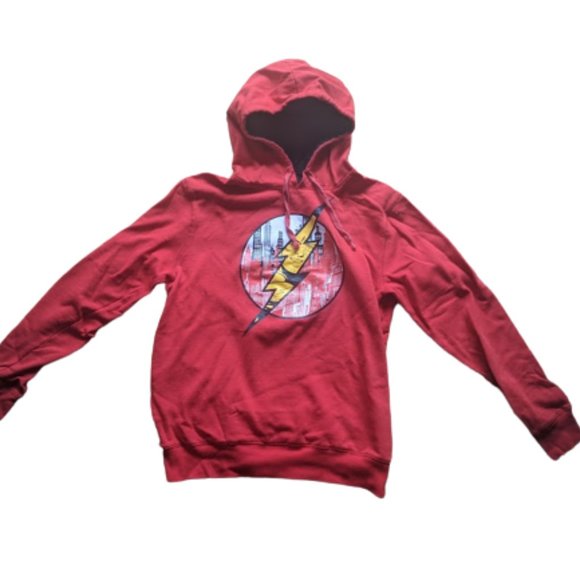 DC Comics "The Flash" Red Hoodie Hooded Sweater Fits Men Small Medium - Picture 1 of 5